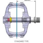 mtb pedals M218 Q Factor 52mm