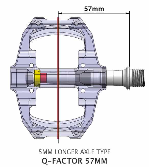 mtb pedals M218 Q Factor 57mm