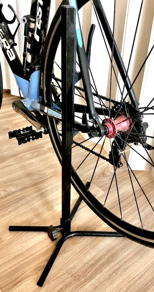 bike on bike floor stand